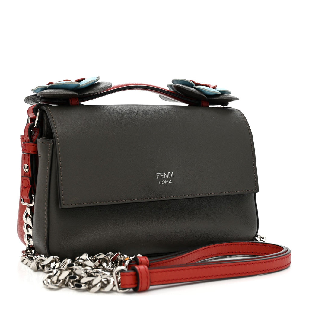 Vitello Dolce Flowerland Bi-Color Studded Micro Double Baguette Bloody Mary Carbone