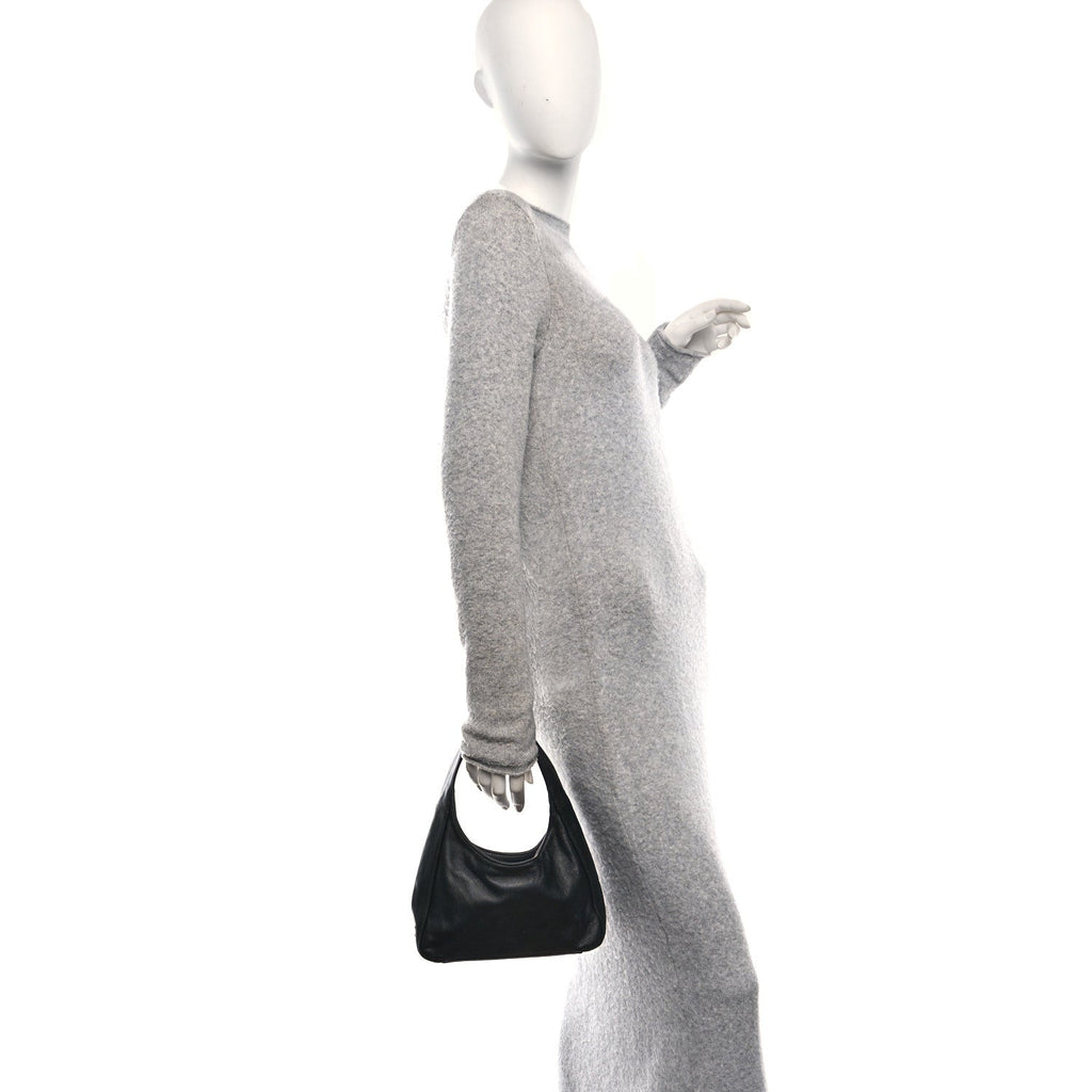 Nappa Mini Triangle Hobo Black