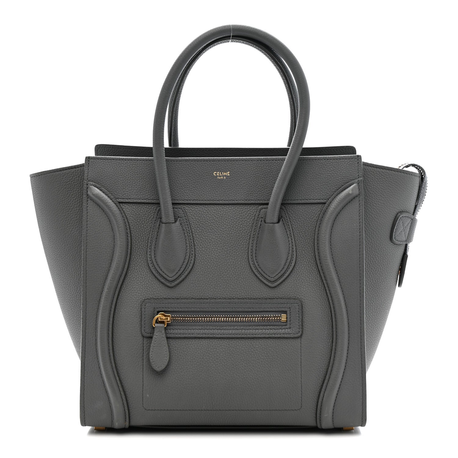 Baby Drummed Calfskin Micro Luggage Kohl