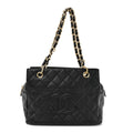 Caviar Quilted Petit Timeless Tote PTT Black