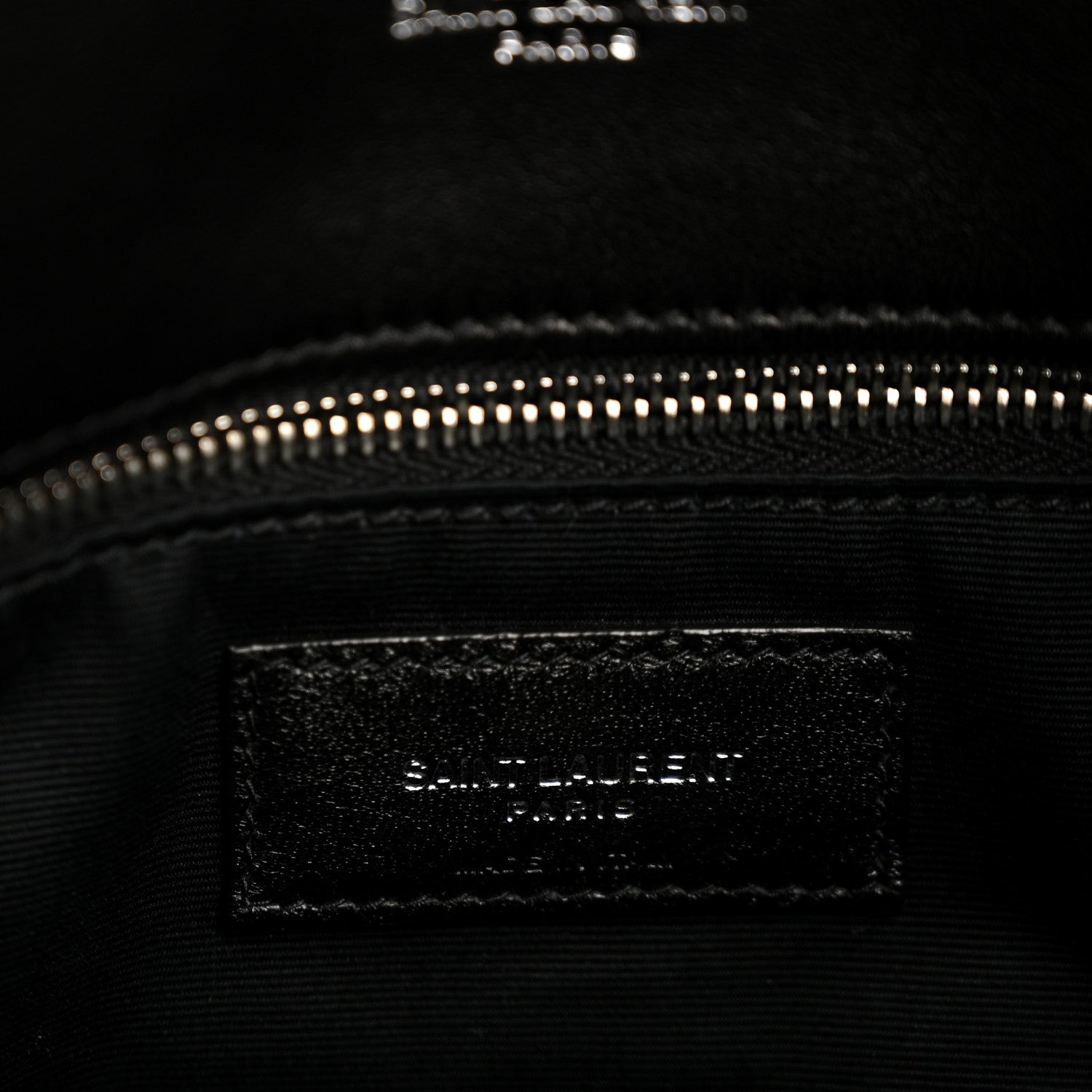 Lambskin Quilted Medium Loulou Puffer Monogram Chain Satchel Black