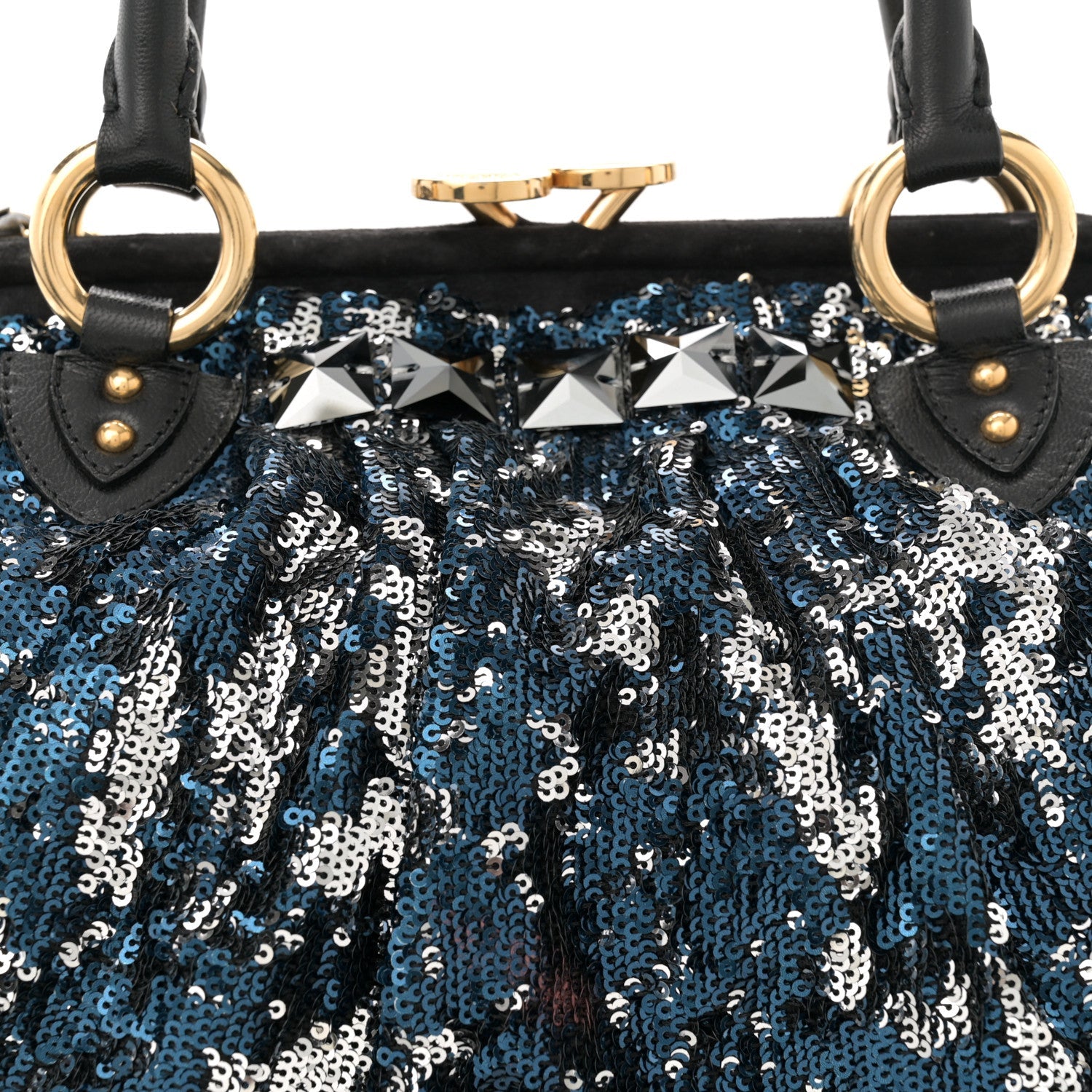 Sequined New York Rocker Stam Blue