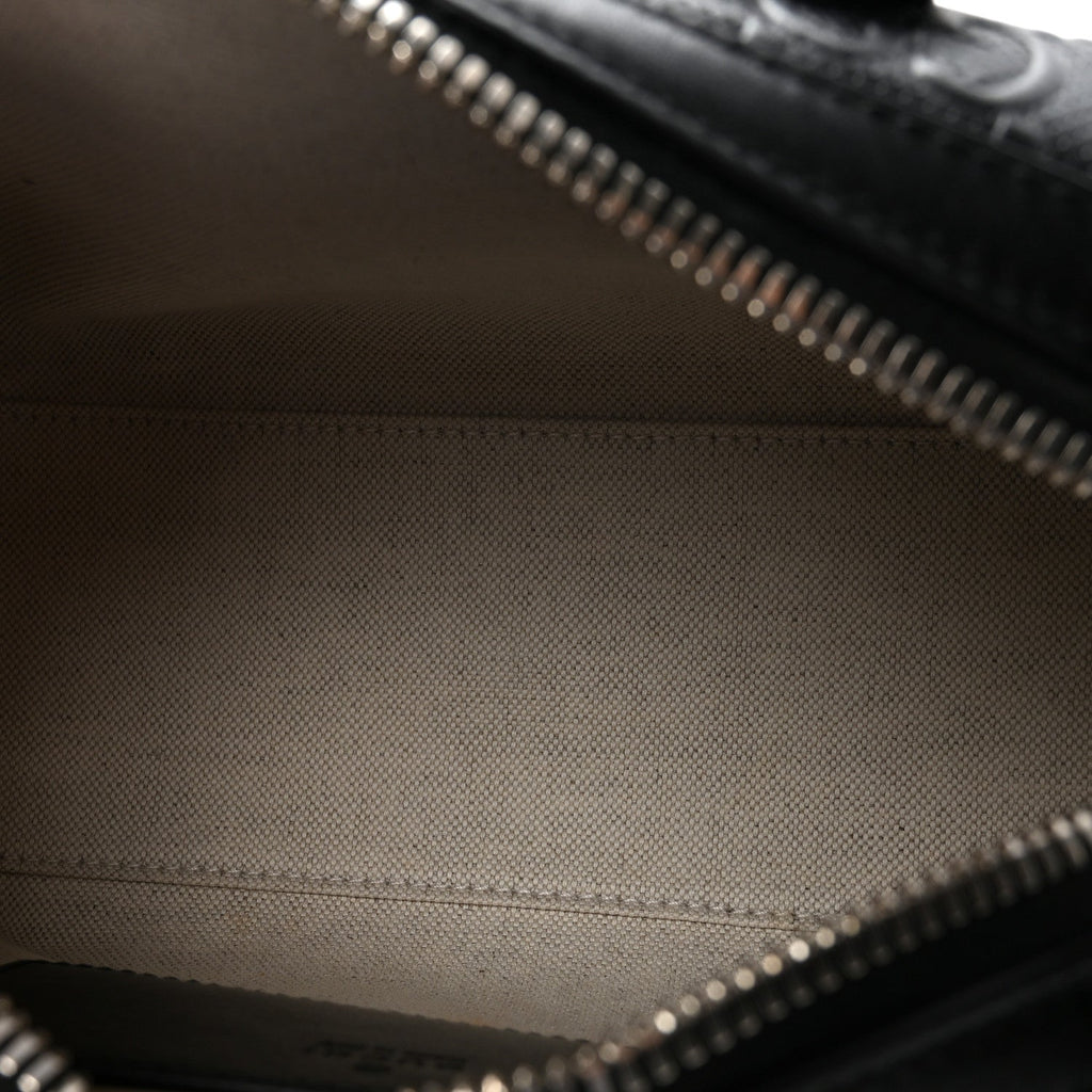 Calfskin GG Tennis Embossed Mini Duffle Bag Black