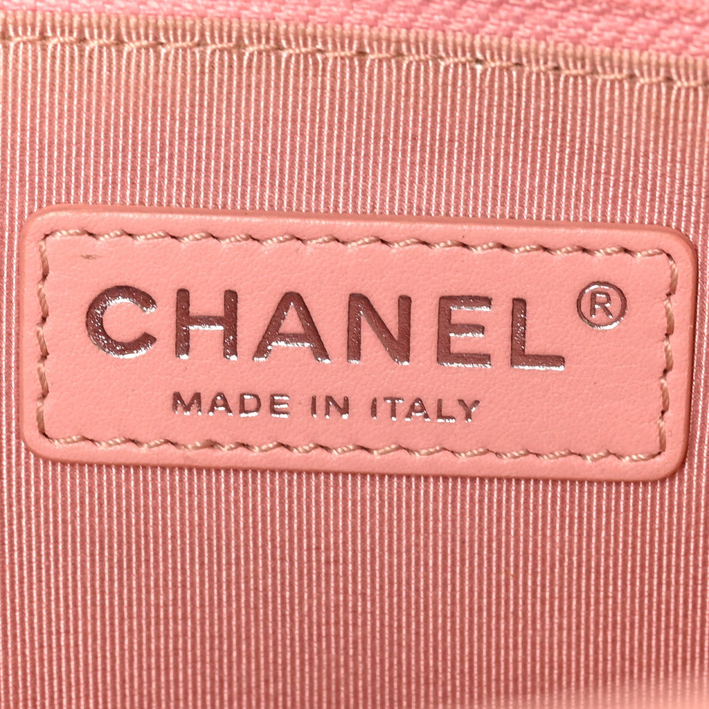 Lambskin Quilted New Medium Boy Flap Light Pink