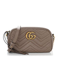 Calfskin Matelasse Small GG Marmont Chain Shoulder Bag Porcelain Rose