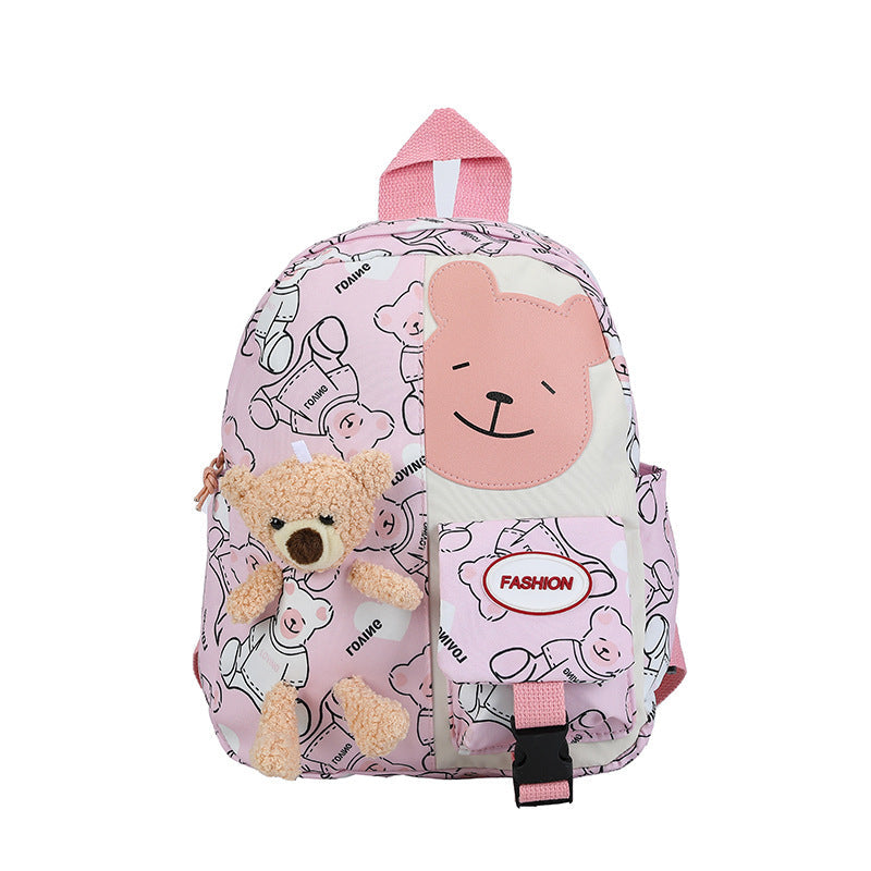 Student bag backpack children bag in one cartoon doll bag For Nursery, Kg And One Class ZK417