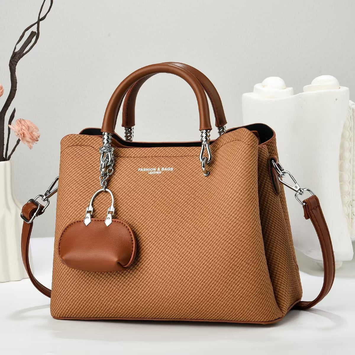 Handbag with KeyChain– Stylish Shoulder & Crossbody Bag for Women 9913-12