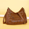 Soft Leather Bag Women's All-match Middle-aged Large Capacity Shoulder Crossbody Bag for Women 8020