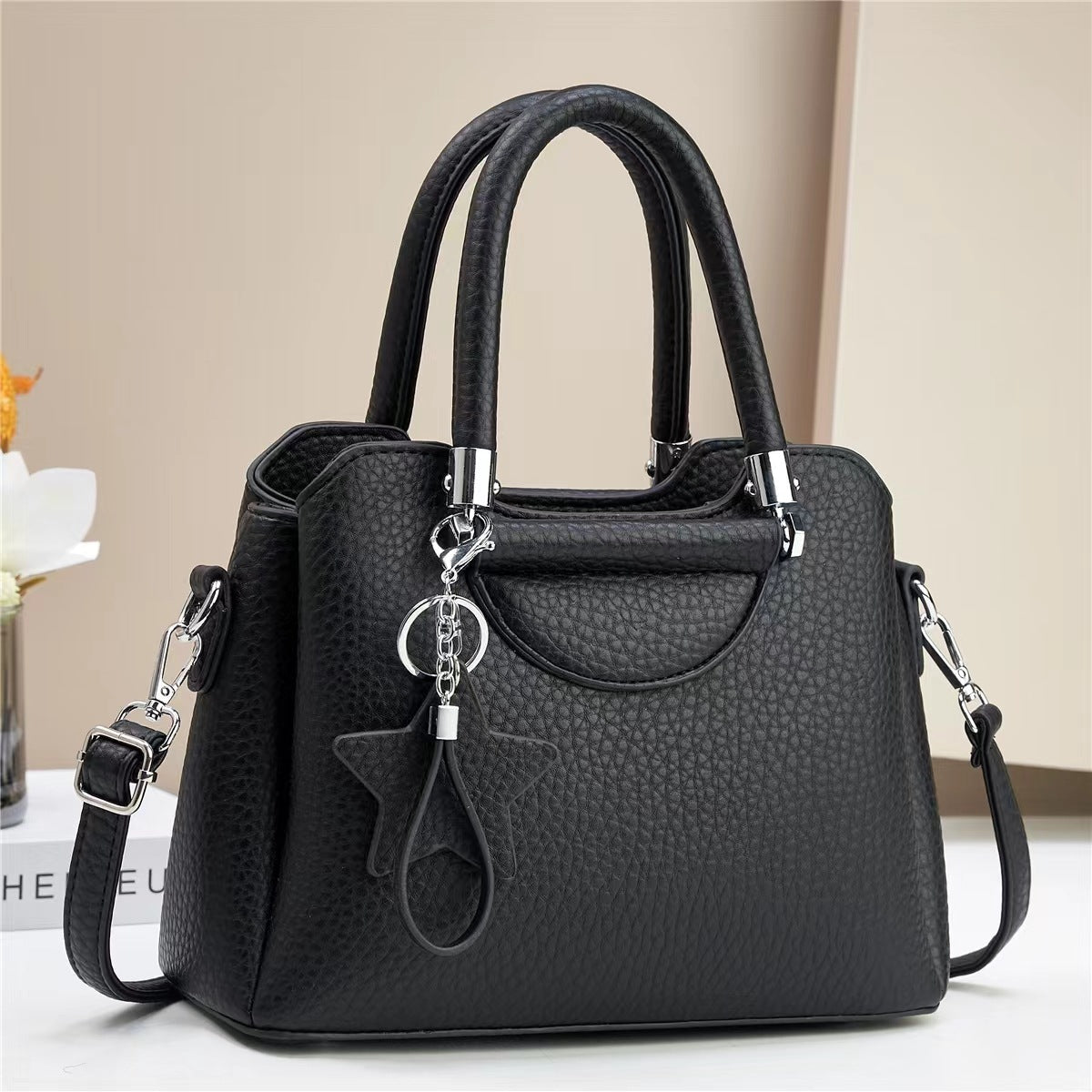 Handbag with KeyChain– Stylish Shoulder & Crossbody Bag for Women 9906-3