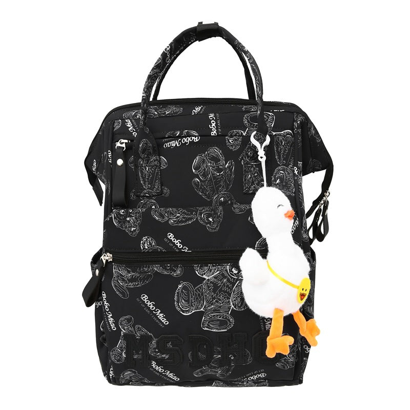 Student Schoolbag Double Back College Style Casual Portable Large Capacity Backpack ZK419