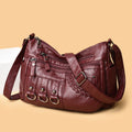 New Fashion Large-Capacity Woven Crossbody Bag, Korean Style, Simple and Elegant, Multi-Compartment, Soft Leather with a High-End Feel 8036