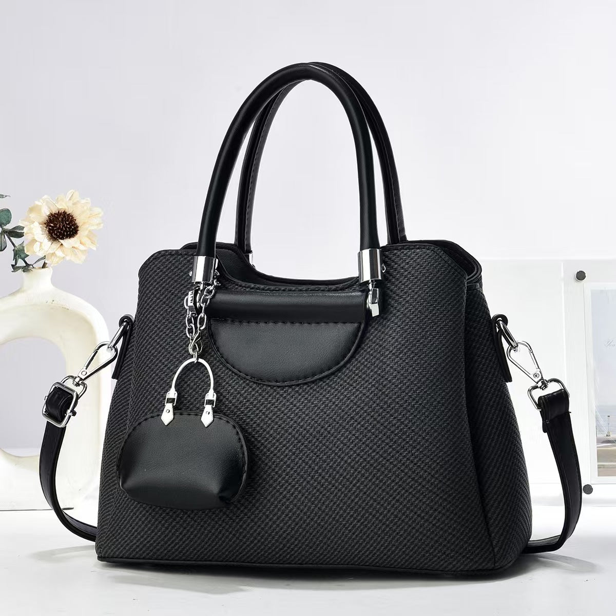 Handbag with KeyChain– Stylish Shoulder & Crossbody Bag for Women 9906-8