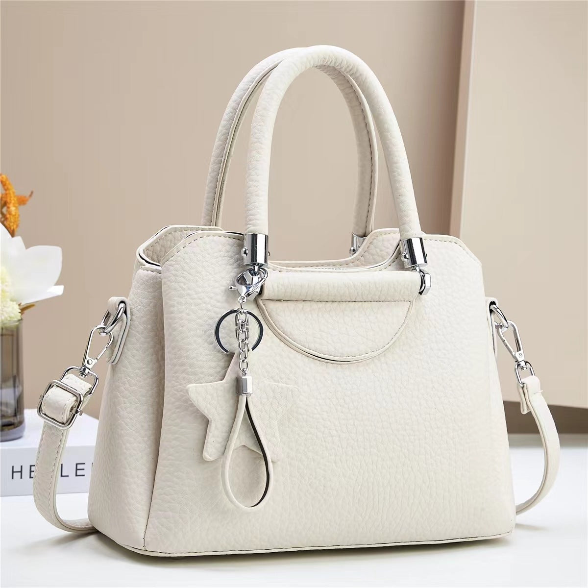 Handbag with KeyChain– Stylish Shoulder & Crossbody Bag for Women 9906-3