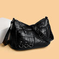 New Fashion Large-Capacity Woven Crossbody Bag, Korean Style, Simple and Elegant, Multi-Compartment, Soft Leather with a High-End Feel 8036