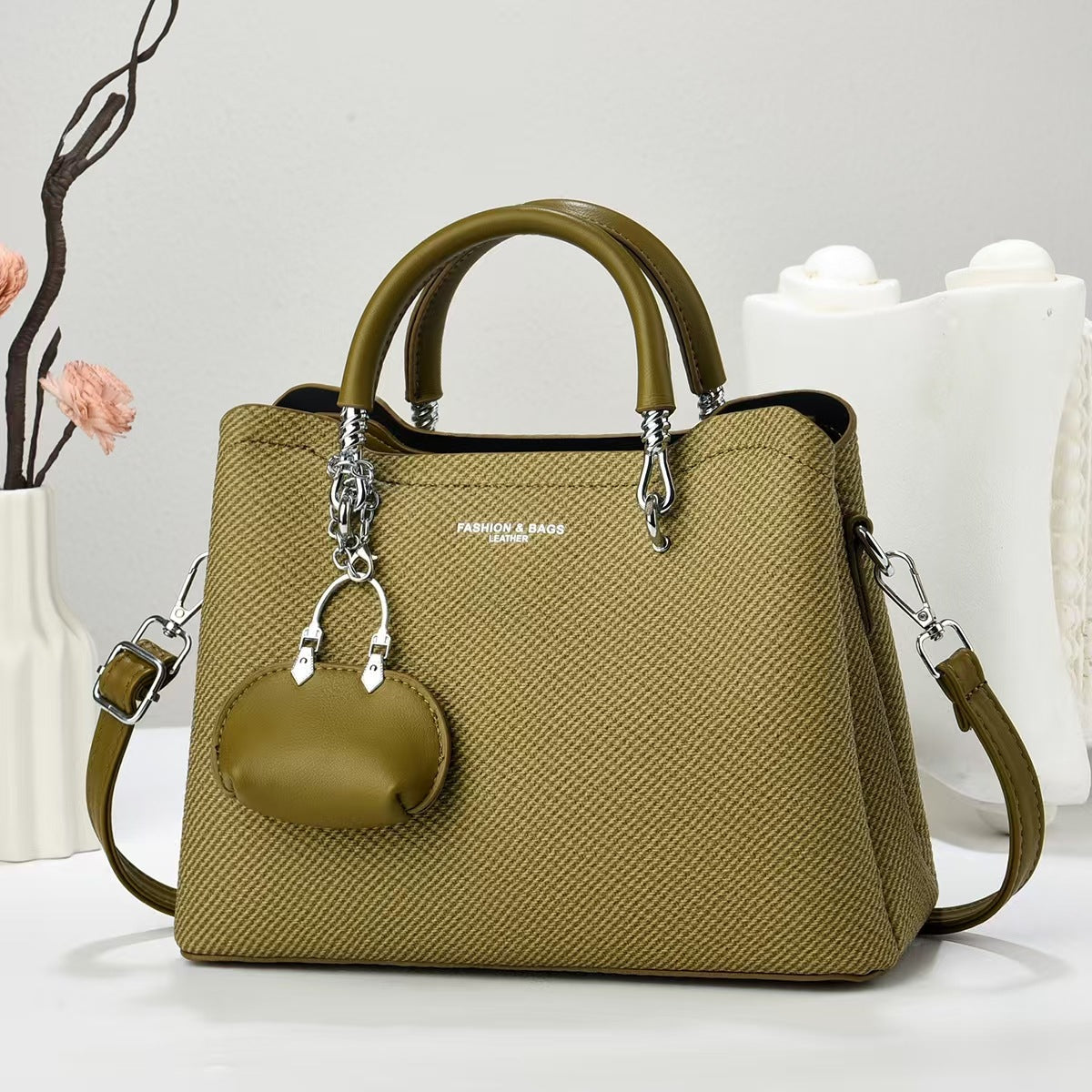 Handbag with KeyChain– Stylish Shoulder & Crossbody Bag for Women 9913-12