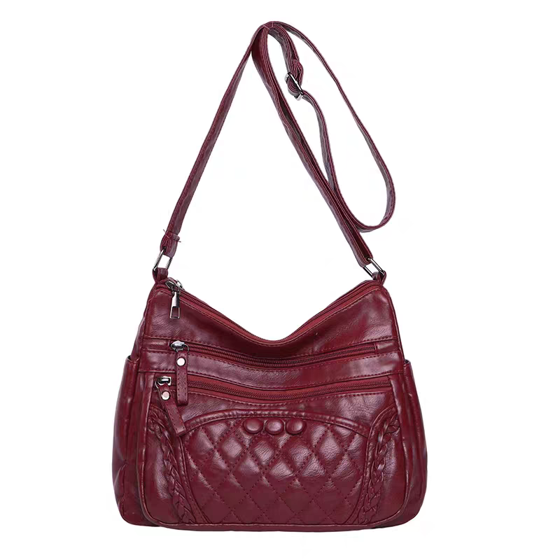 Soft leather women's bag, new style, fashionable and versatile bag, large capacity, trendy shoulder crossbody bag 8028