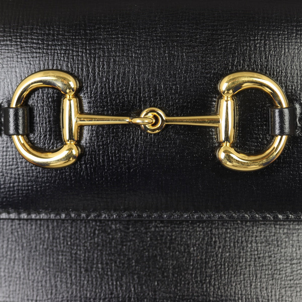 Gucci GG Leather 1955 Horsebit Shoulder Bag Small