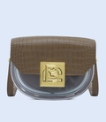 Women Box Bag-BROWN