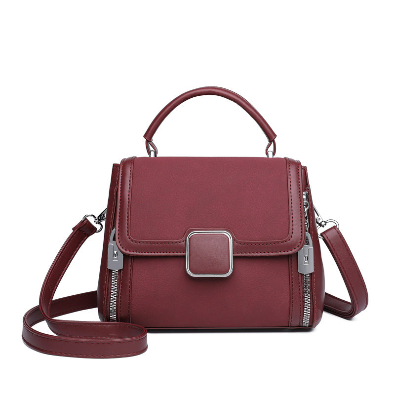 New Trendy Contrasting Soft Leather Crossbody Bag YC-9830