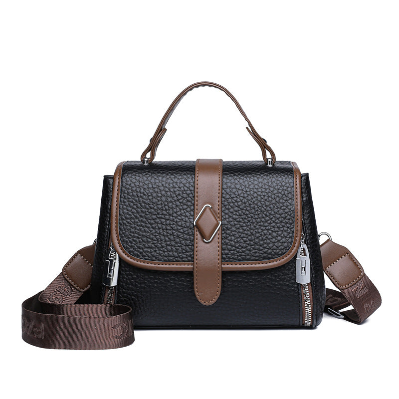 New Fashion Solid Color Small Square Handbag Crossbody Versatile Lightweight 8219-0181