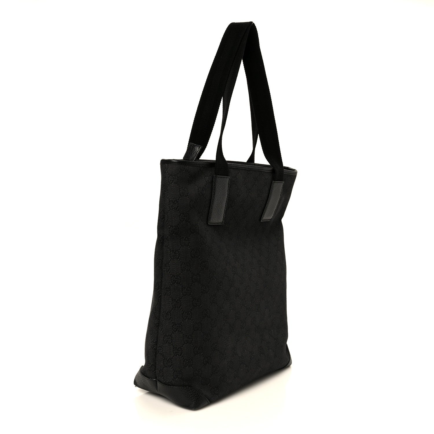Denim Monogram Tote Bag Black