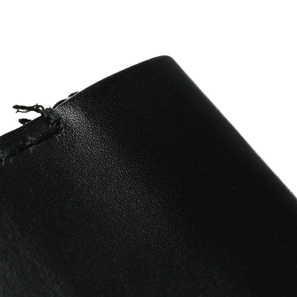 Calfskin D Fence Saddle Bag Black