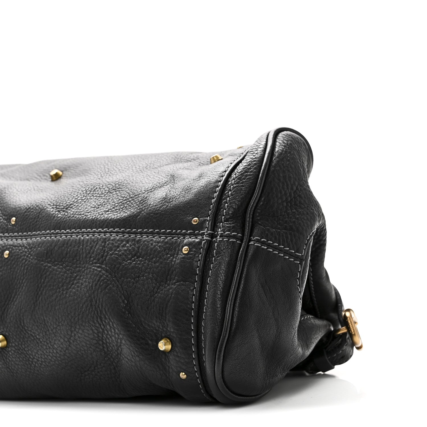 Calfskin Medium Paddington Satchel Black