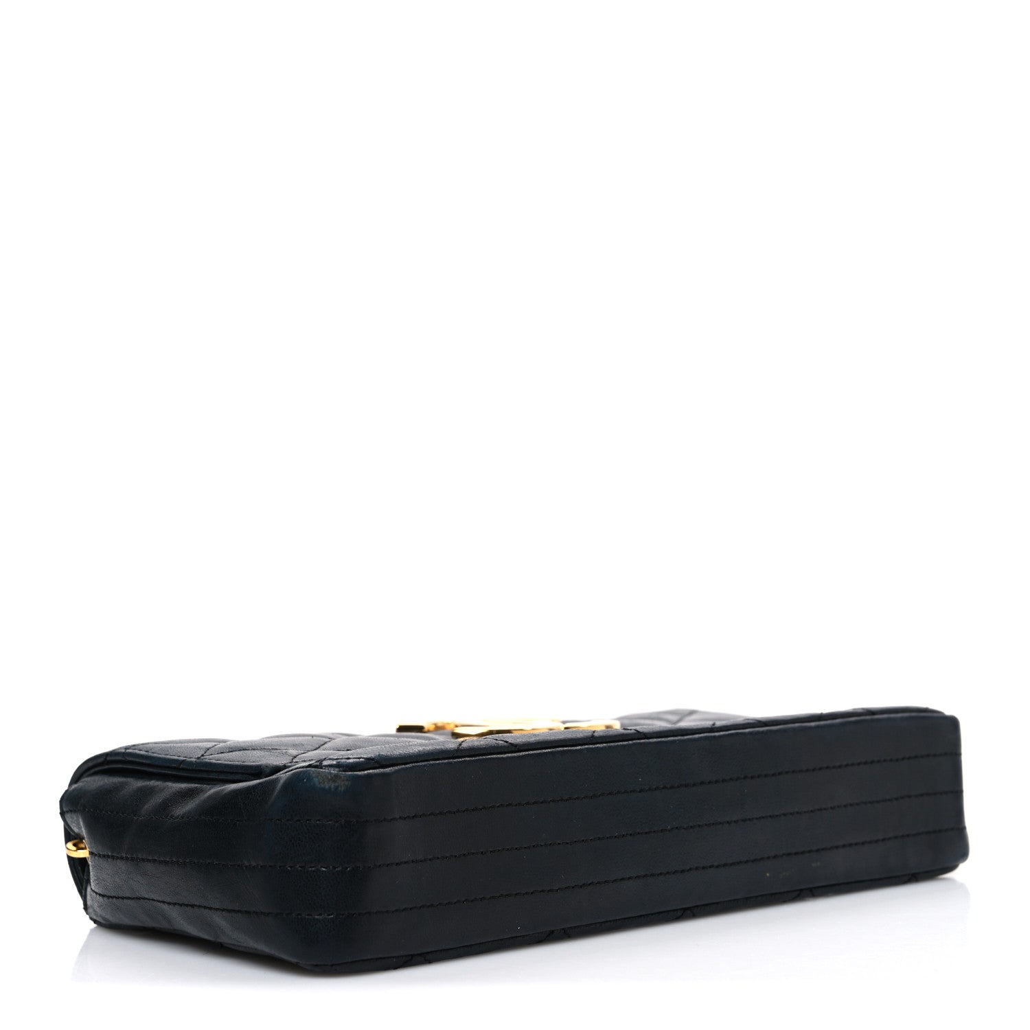 Lambskin Quilted Jumbo CC Small Single Flap Black
