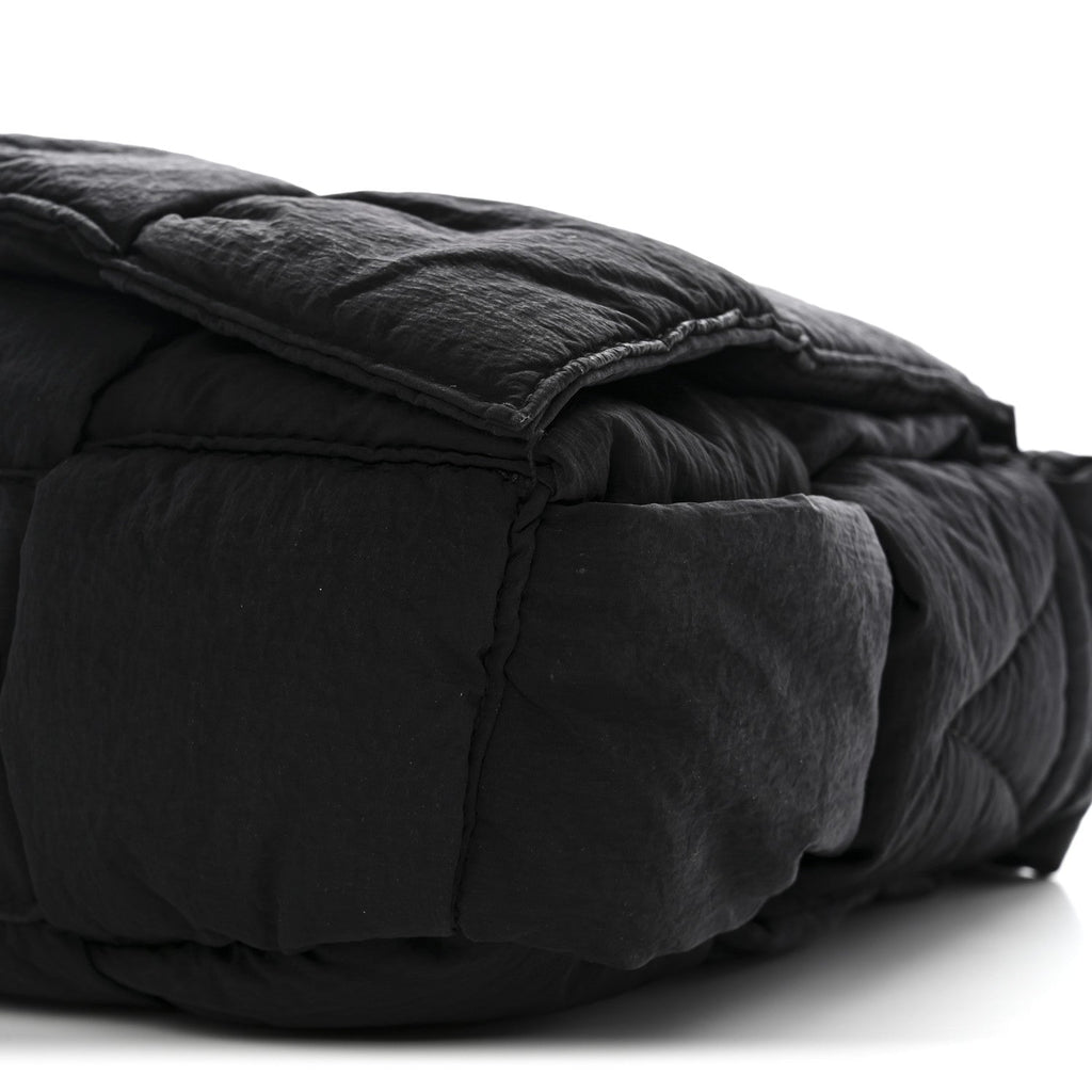 Nylon Intrecciato Padded Tech Cassette Bag Black