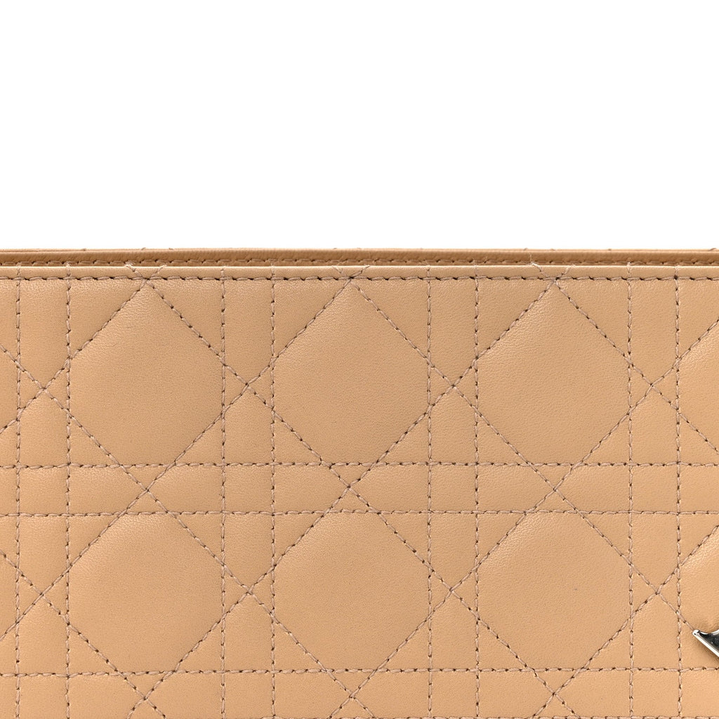 Lambskin Cannage Soft Lady Dior East West Beige