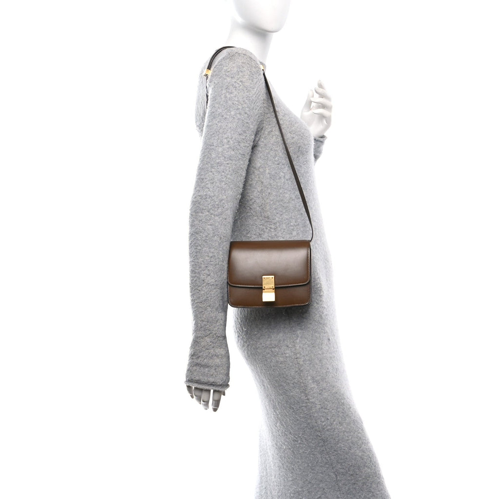 Box Calfskin Small Classic Box Flap Bag Camel