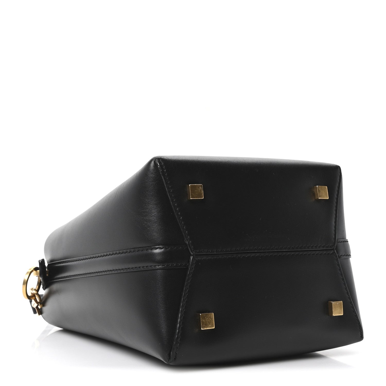 Shiny Calfskin Le 37 Bucket Bag Black