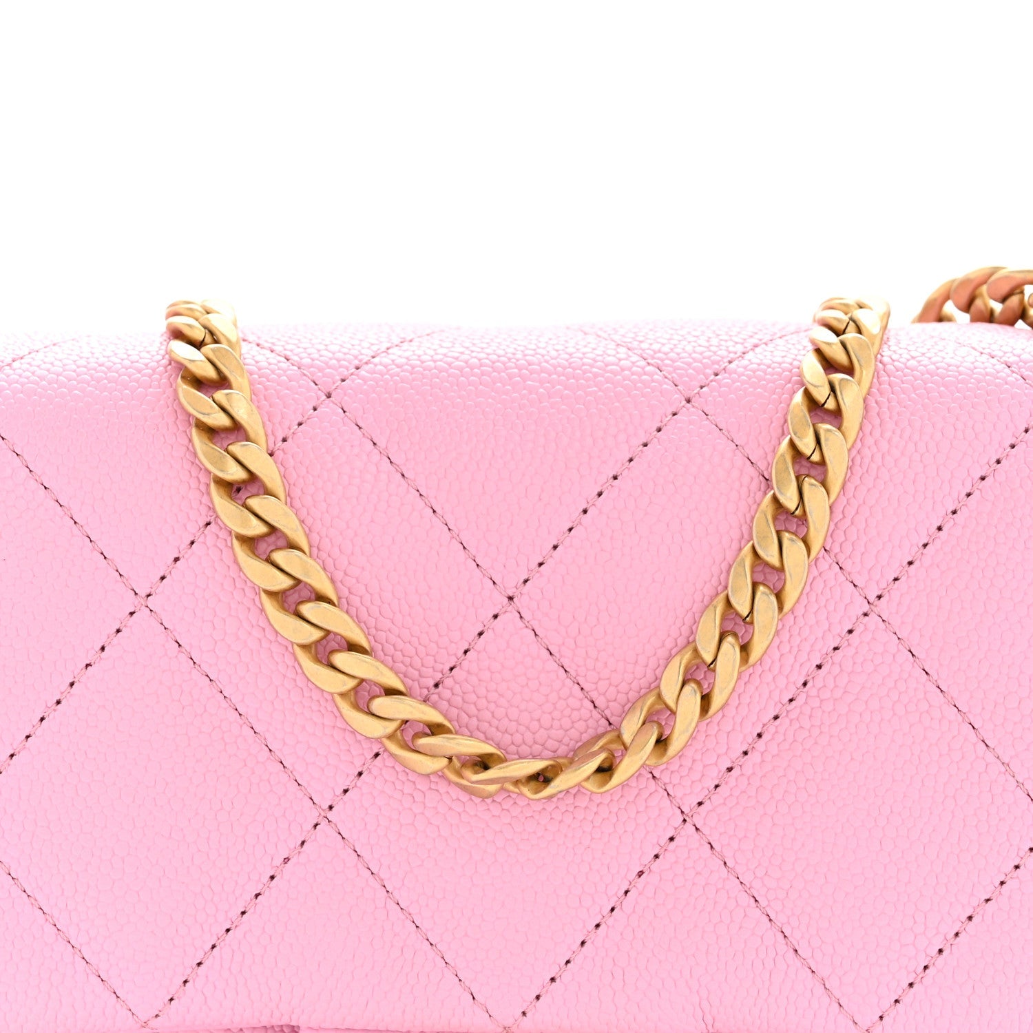 Caviar Quilted Mini Sweetheart Flap Lilac