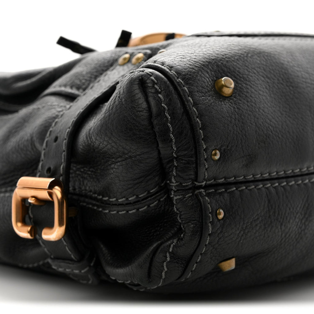 Calfskin Paddington Hobo Black