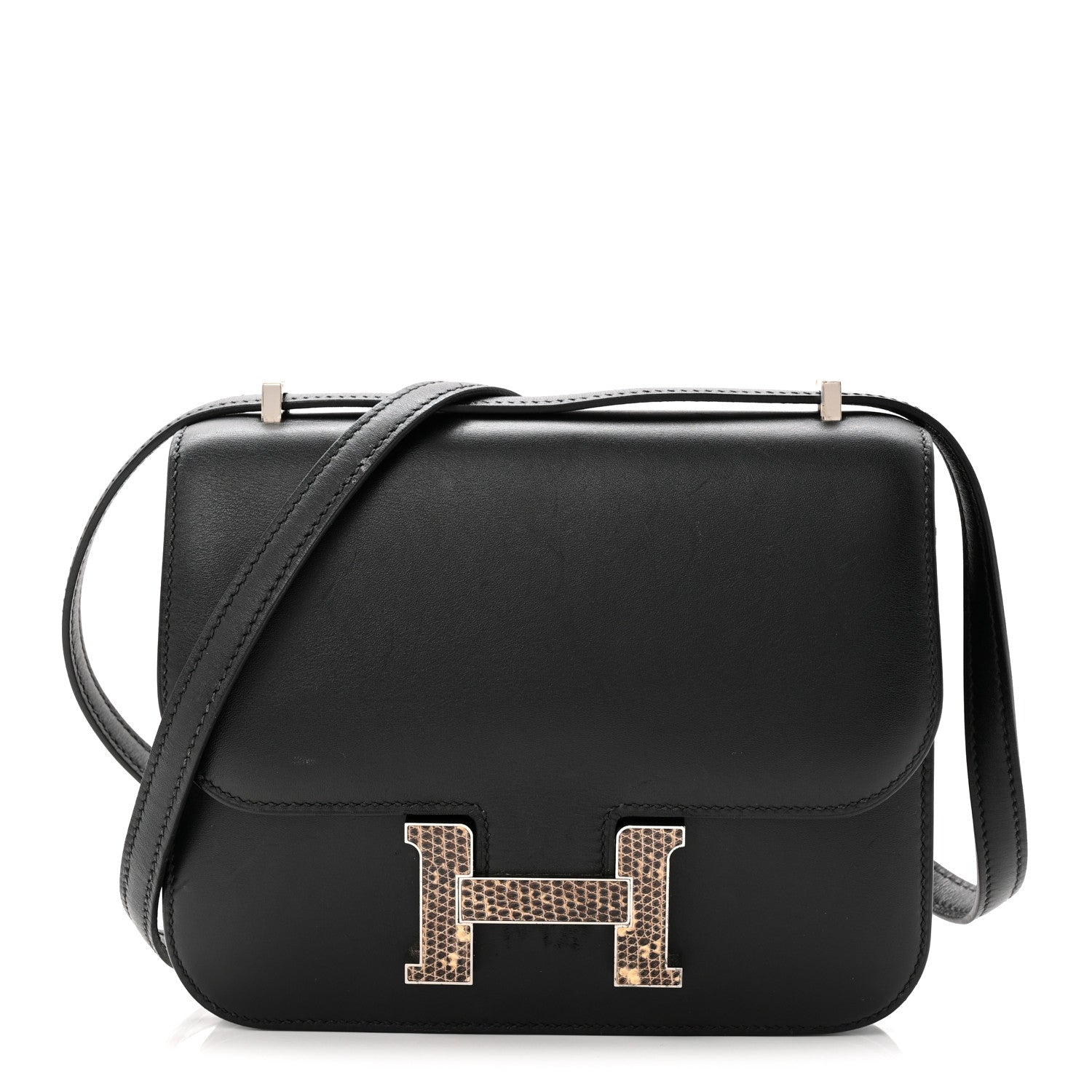 Veau Monsieur Lizard Constance 18 Black Ombre