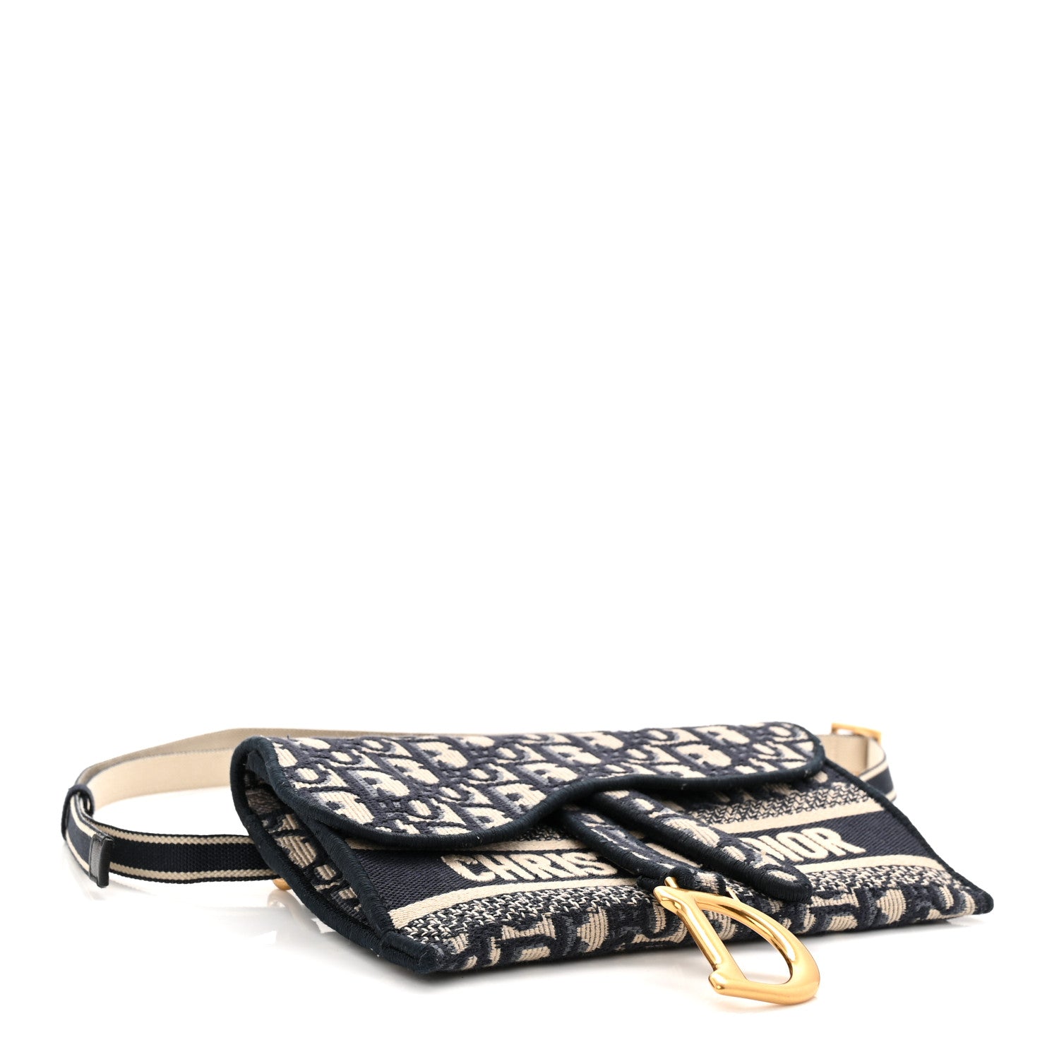 Oblique Slim Saddle Pouch Blue