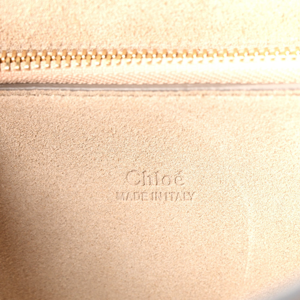 Calfskin Suede Medium Faye Shoulder Bag Motty Grey