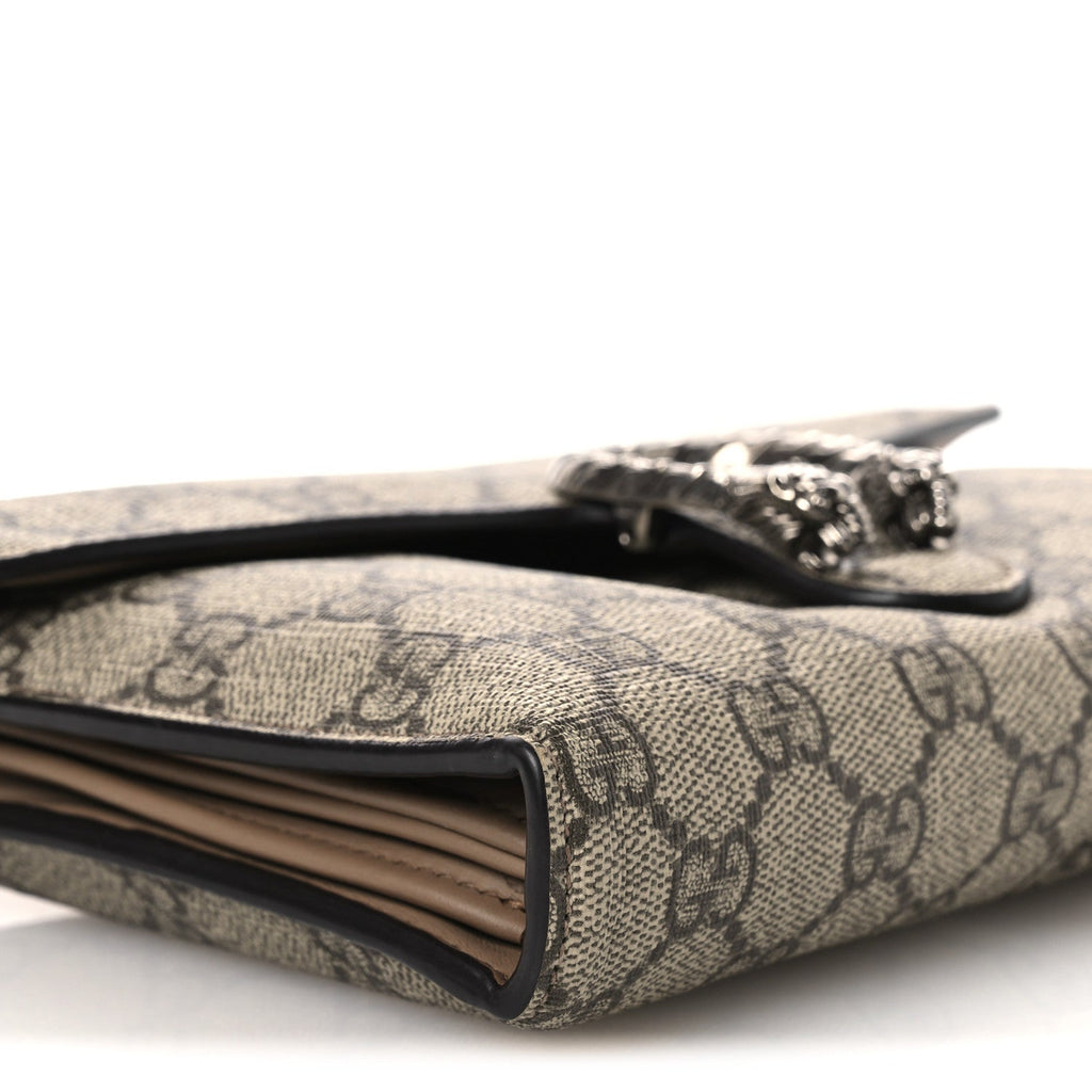 GG Supreme Monogram Mini Dionysus Chain Wallet Beige Taupe