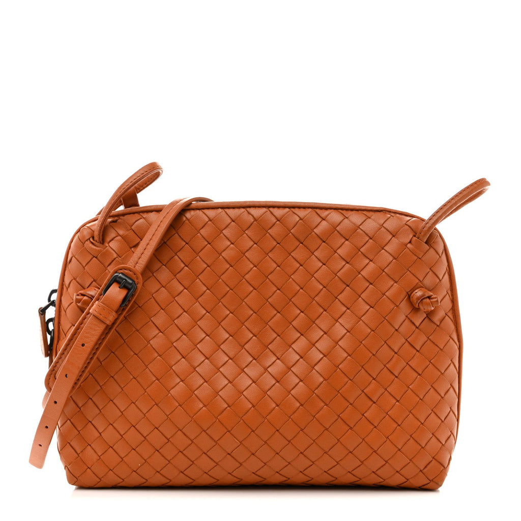 Nappa Intrecciato Nodini Crossbody Messenger Noce