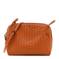 Nappa Intrecciato Nodini Crossbody Messenger Noce