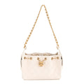 Caviar Quilted Mini Chanel 25 Handbag White