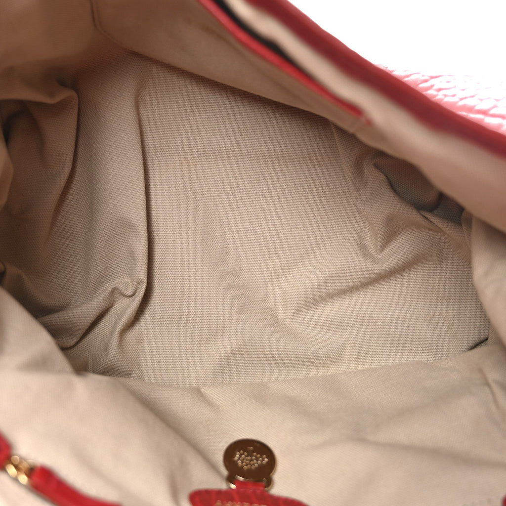 Shrunken Calfskin Medium Alexa Red