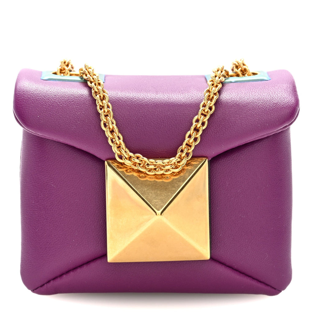 Nappa Micro One Stud Chain Bag Prune