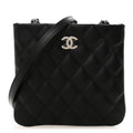 Lambskin Quilted Uniform Crossbody Bag Black