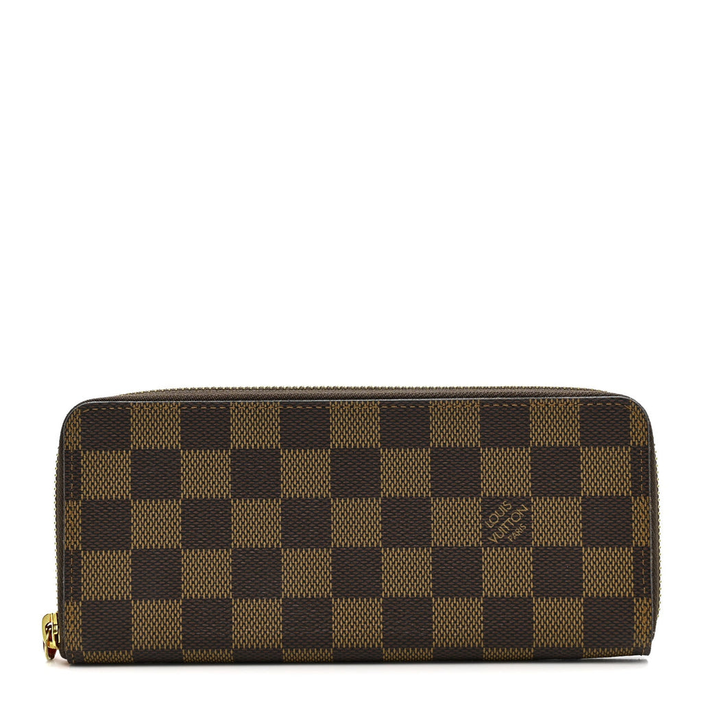 Damier Ebene Clemence Wallet Cherry