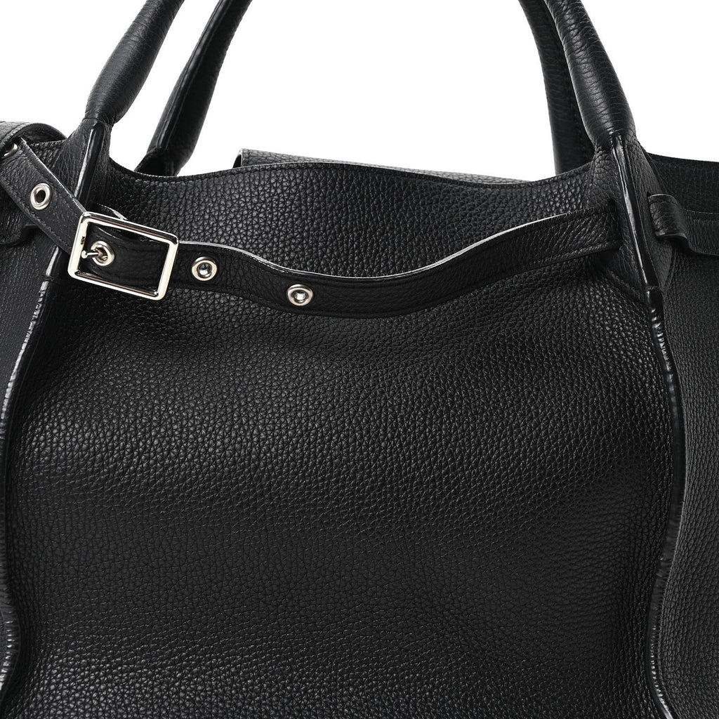 Supple Grained Calfskin Small Big Bag Black