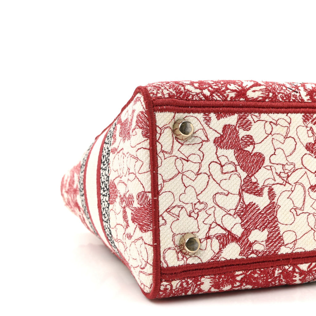 Canvas Embroidered Medium Dioramour D-Royaume Lady D-Lite Red Multicolor