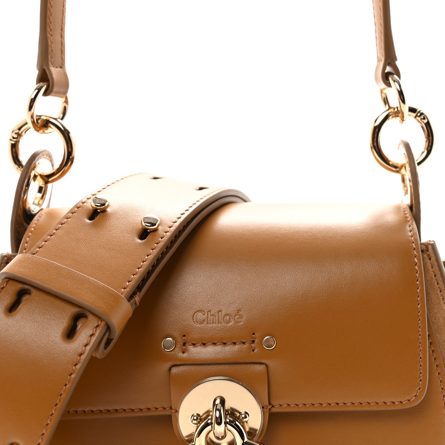 Calfskin Small Tess Bag Pottery Brown
