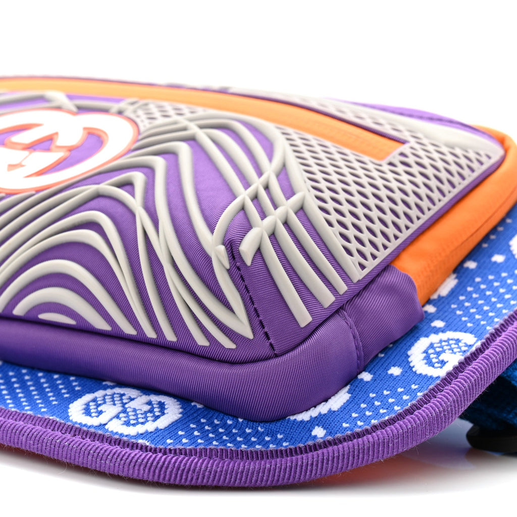 Jersey GG Monogram All Over Sporty Belt Bag Grey White Multicolor