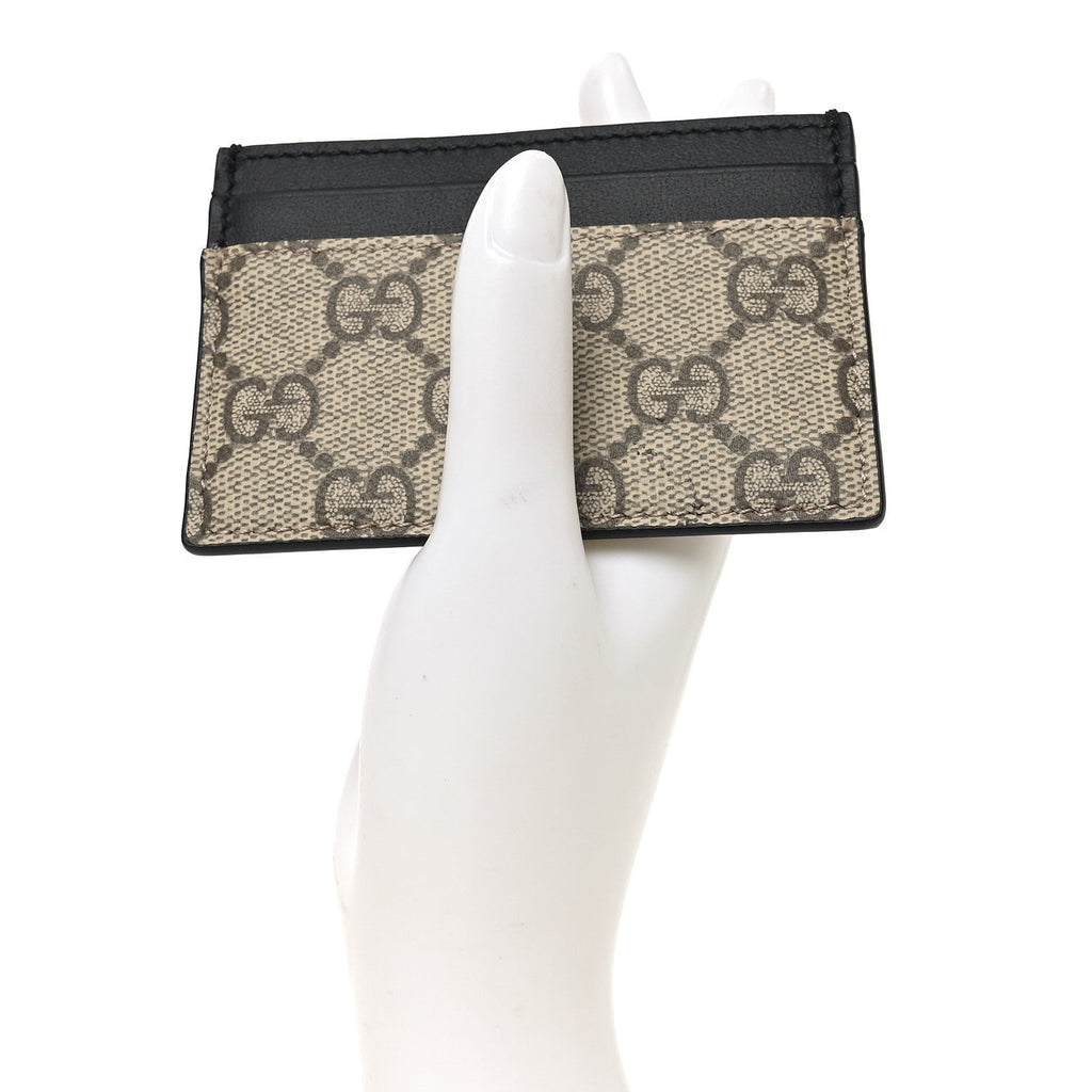 GG Supreme Monogram Calfskin  Holder Beige Black